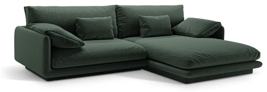 Тъмнозелен ъглов диван (десен ъгъл) Torino – Micadoni Home