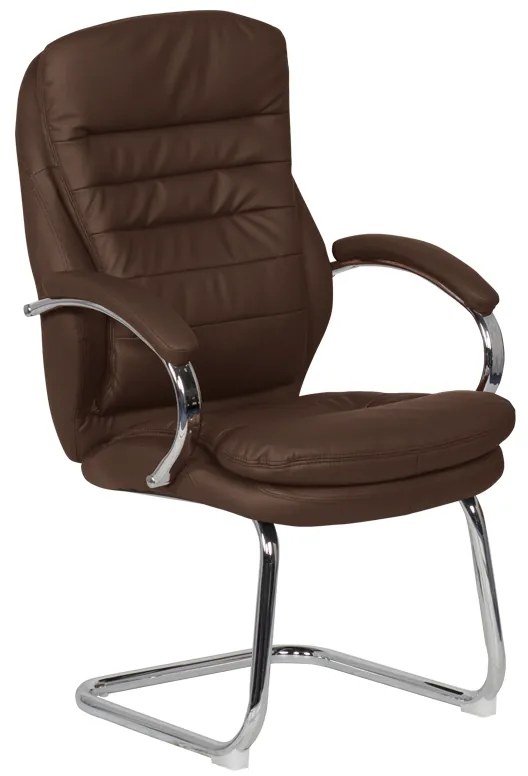 Посетителски стол Carmen 6154 - кафяв