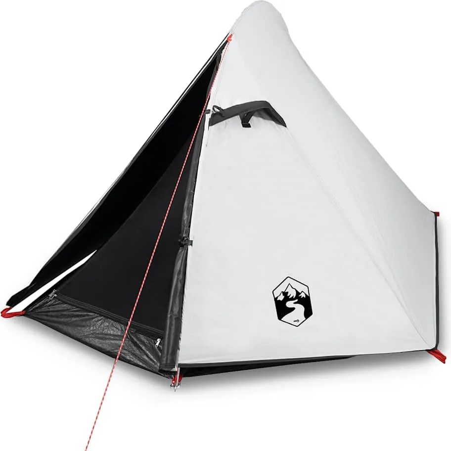 94322 vidaXL Куполна къмпинг палатка 2 души бял затъмняващ плат водоустойчив