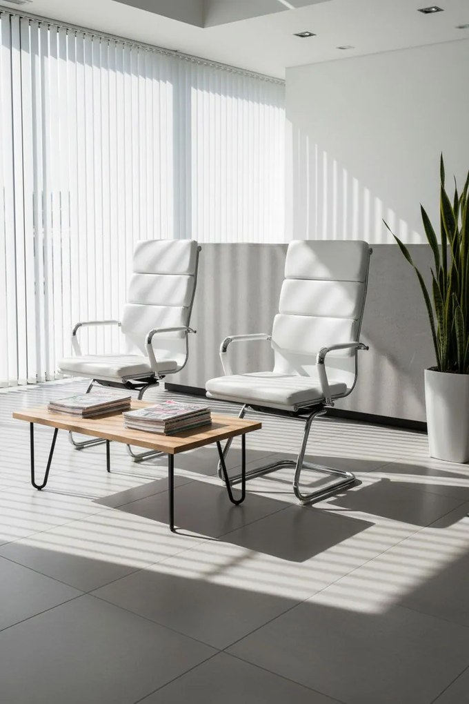 Рецепционен стол Veilstone-Бял