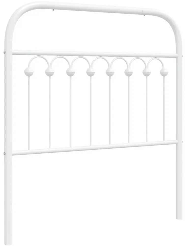 376677 vidaXL Метална табла за глава, бяла, 90 см
