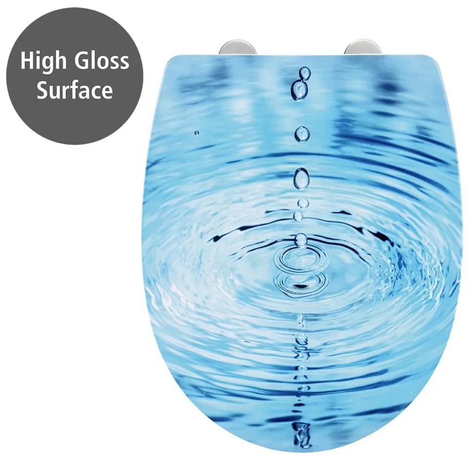 Тоалетна чиния с автоматично затваряне 38 x 45 см Droplets – Wenko