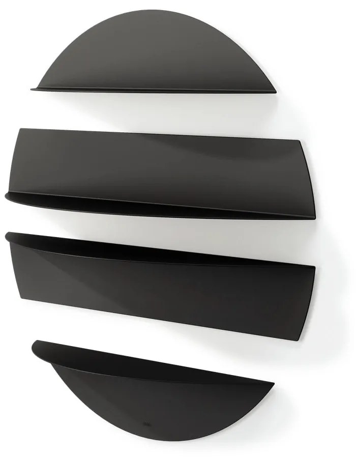 Черни метални рафтове в комплект от 4 броя 76 cm Solis - Umbra