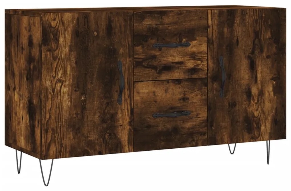 828169 vidaXL Сайдборд, опушен дъб, 100x36x60 см, инженерно дърво