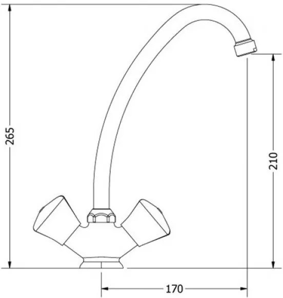 Смесител за кухня Milena дупка