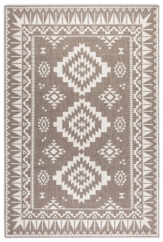 Кафяво-кремав външен килим 200x290 cm Gemini – Elle Decoration