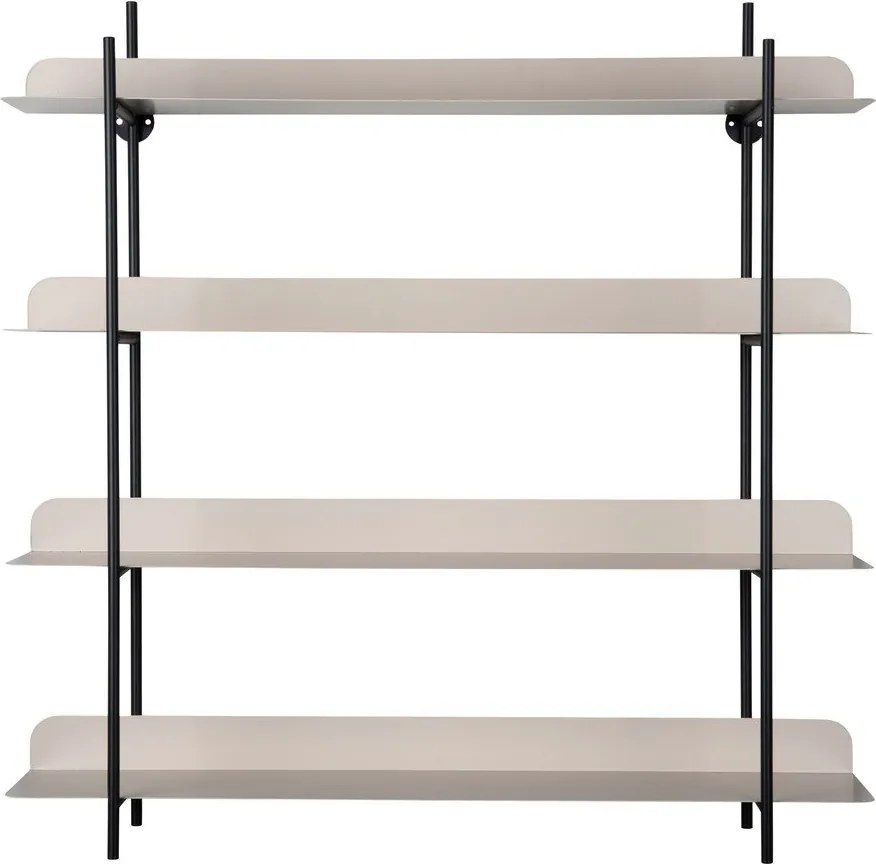 Черен/сив на няколко нива метален стенен рафт 60 cm Reina Cuatro – PT LIVING