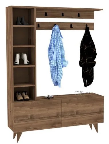 Комплект за коридор в декор от орех в естествен цвят Hale - Kalune Design