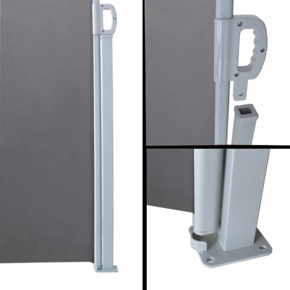 Сив метален параван за балкон 300x160 cm - Garden Pleasure