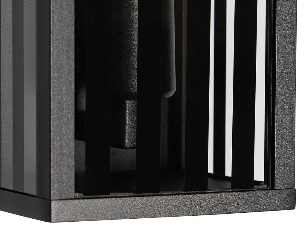 Модерна външна стенна лампа черна 26 см IP44 - Dijon