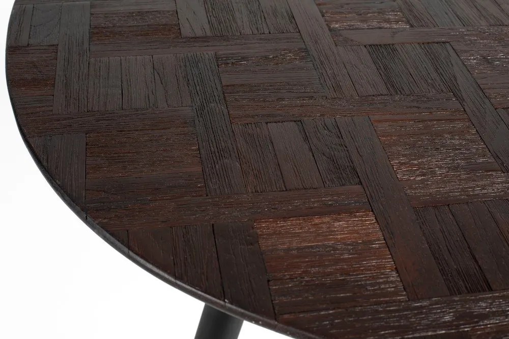 Кръгла трапезна маса от масивно тиково дърво 76x111 cm Webster – White Label