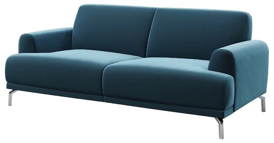 Син кадифен диван Puzo, 170 cm Puzzo - MESONICA