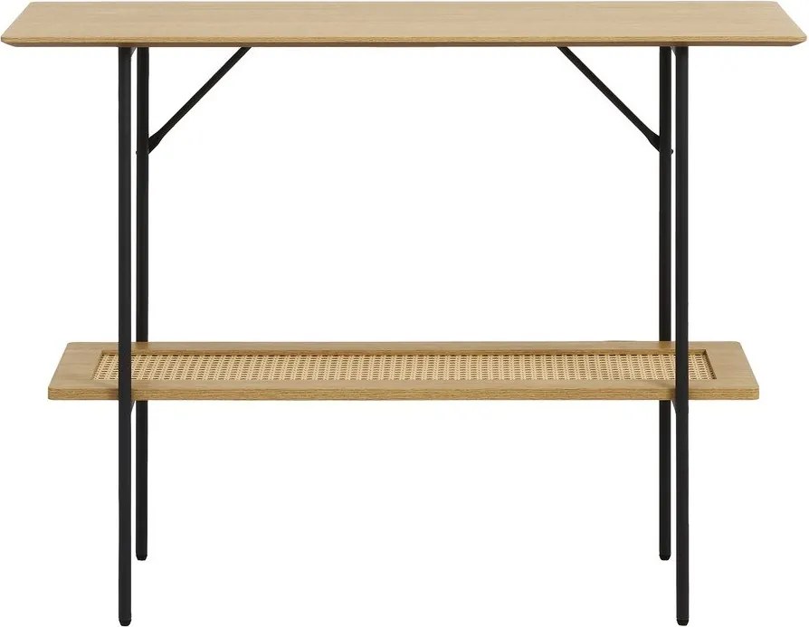 Конзолна маса от декор от дъб в естествен цвят 37x100 cm Pensacola – Unique Furniture