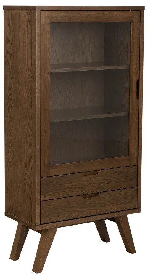 Кафява витрина от дъбов декор 72x145x36 cm A-Line – Actona