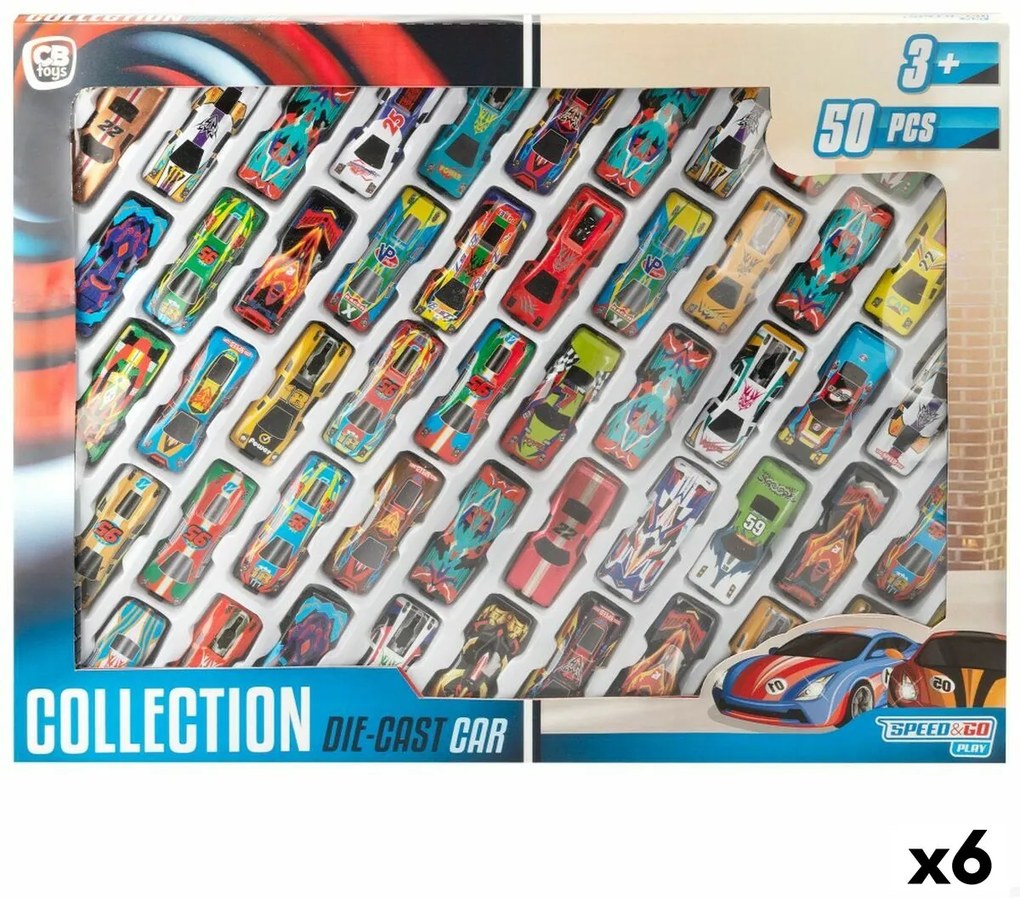 Игра Комплект Превозни Средства Speed &amp; Go 7,5 x 2 x 3 cm (6 броя)
