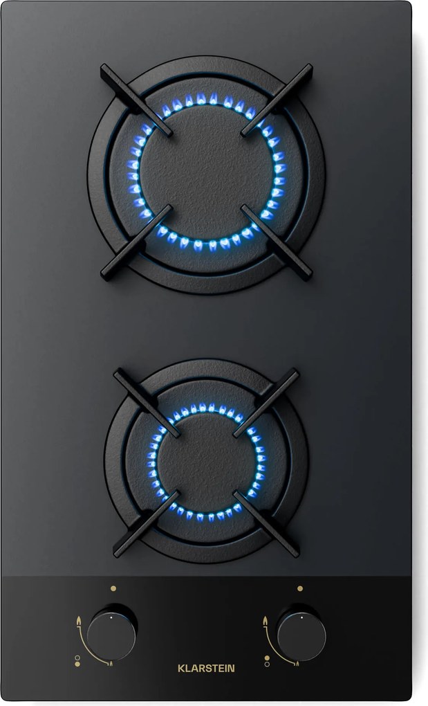 Klarstein Газов плот Goldflame Nano, 2 месингови горелки, Нано покритие, LPG/природен газ