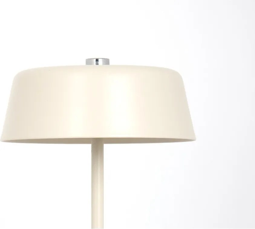 Бежова метална LED настолна лампа (височина 22,5 cm) Elemental LED – Leitmotiv
