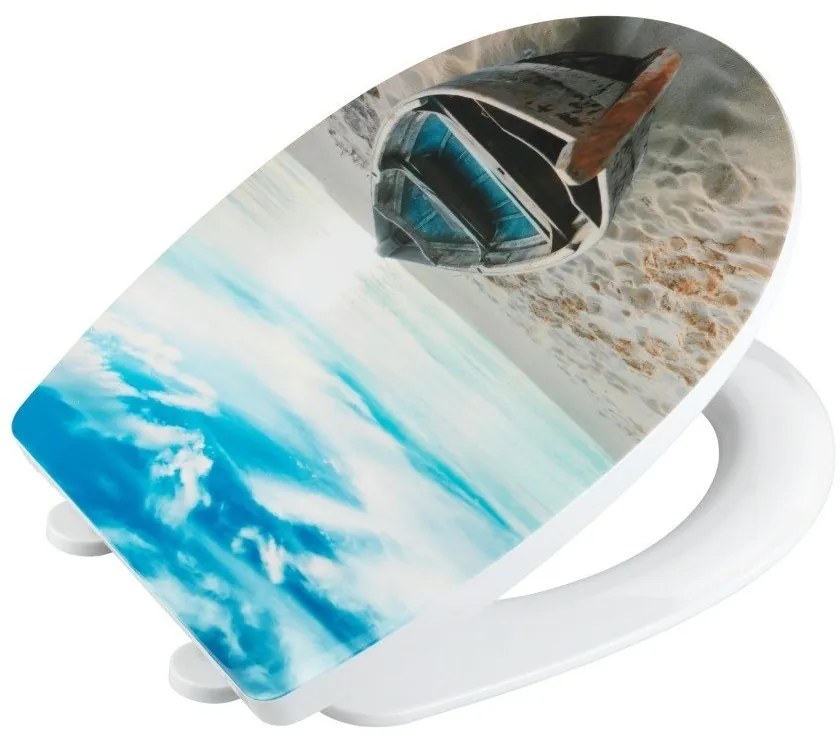 Тоалетна чиния с автоматично затваряне 36,5 x 45 см Boat – Wenko