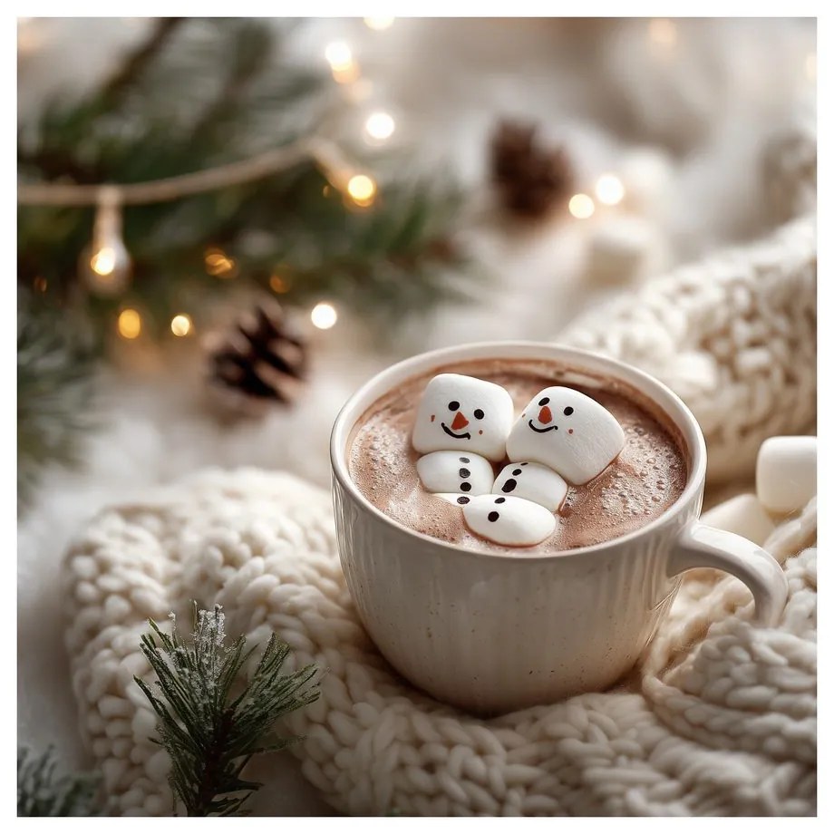 Картина на платно – Коледно спокойствие с вкусен шоколад