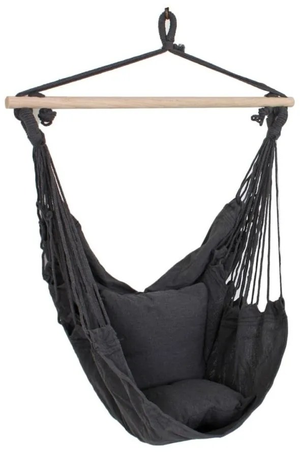 Черен подплатен висящ градински стол Tobago – Garden Pleasure