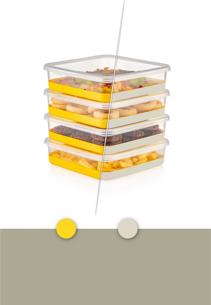 Комплект органайзери за хладилник (14 броя), цвят Сив