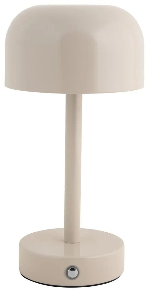 Кремава LED настолна лампа с метален абажур (височина 24,5 cm) James – Leitmotiv