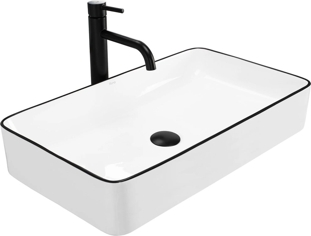 Умивалник за плот Rea Denis Black Edge