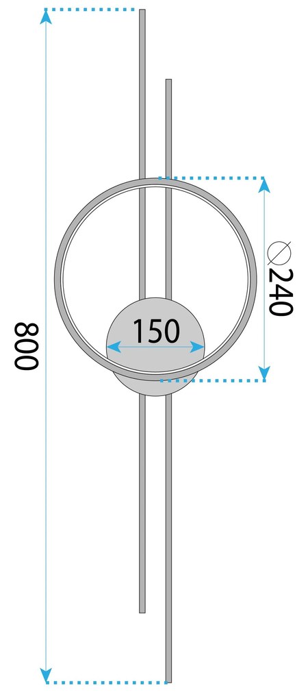 СТЕННА ЛАМПА LED APP1781-W BRUSH GOLD