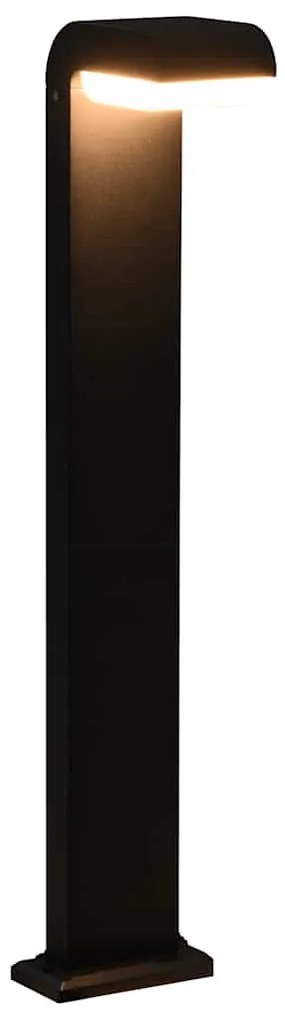 45654 vidaXL Градинска LED лампа, 9 W, черна, овална