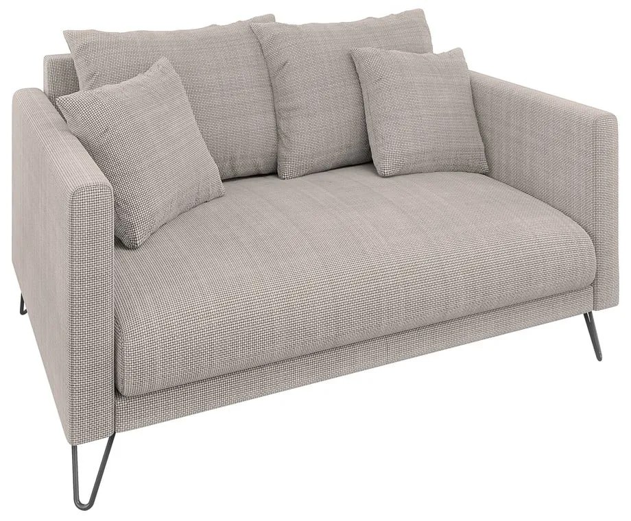 Светлокафяв шенилов диван 140 cm Freya – Ropez