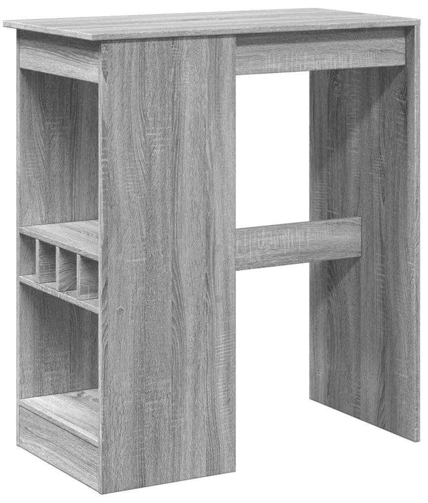 854342 vidaXL Бар маса с рафтове, 90x47,5x103,5 см, инженерно дърво