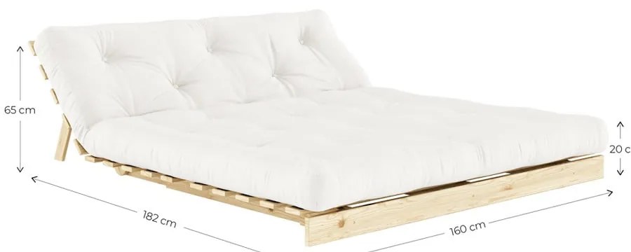 Бежов разтегателен диван 160 cm Roots Black Night – Karup Design