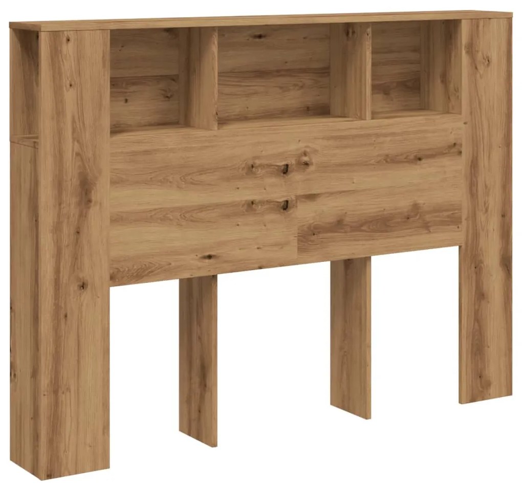 856881 vidaXL Шкаф за табла, дъб, 140x18,5x102,5 см, инженерно дърво