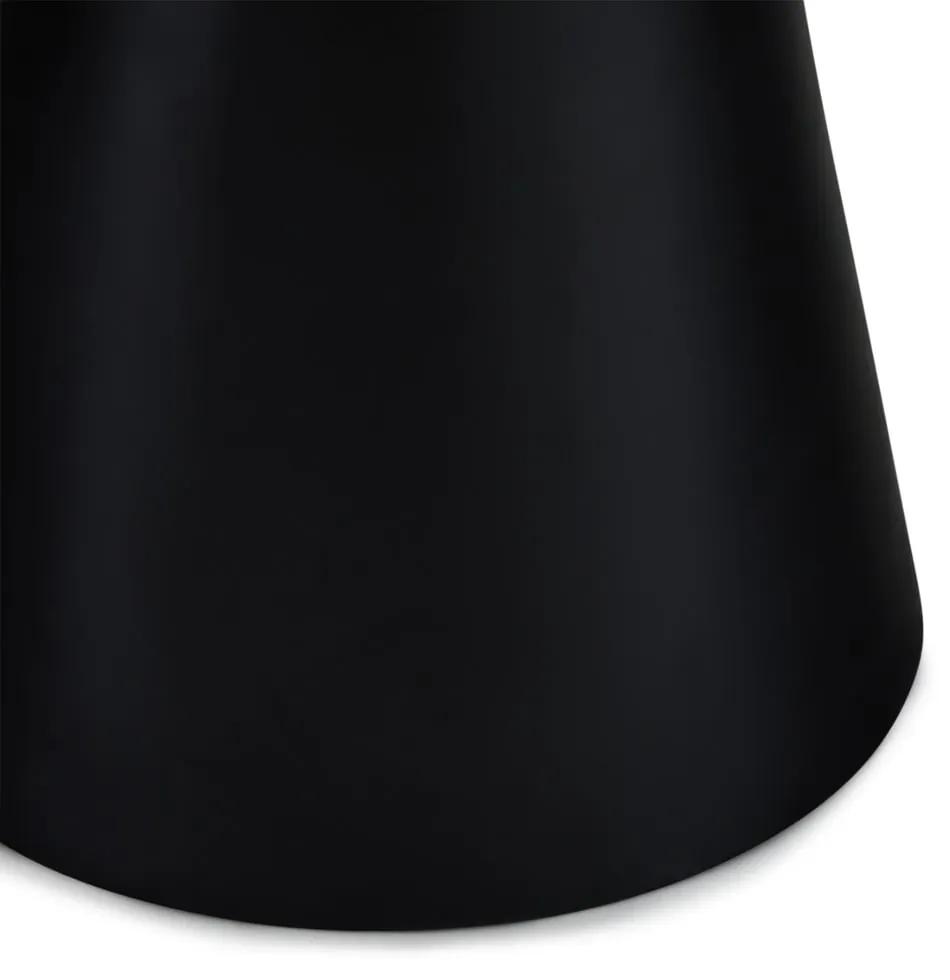 Черна/светлосива масичка за кафе с плот от имитация на мрамор ø 60 cm Tango – Furnhouse