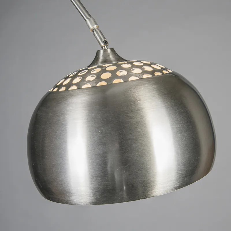 Стилна стоманена аркова лампа с метален абажур 33 см регулируема - XXL