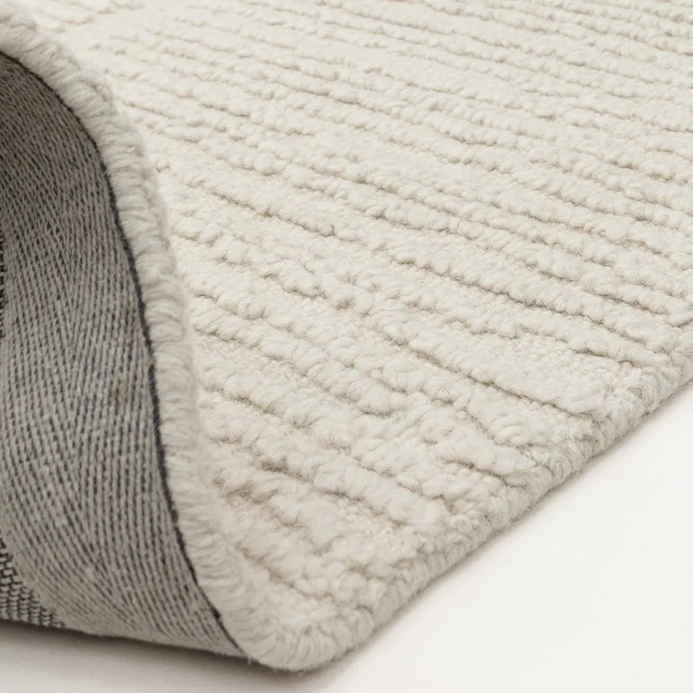 Ръчно изработен вълнен килим в цвят слонова кост 120x170 cm Zennith Column – Asiatic Carpets