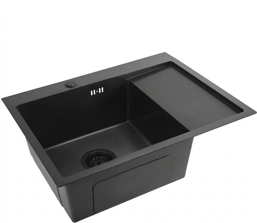 Стоманена мивка Fin Black