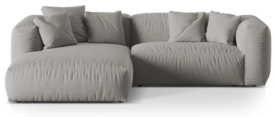 Светлосив модулен ъглов диван (ляв ъгъл) Martina – Micadoni Home