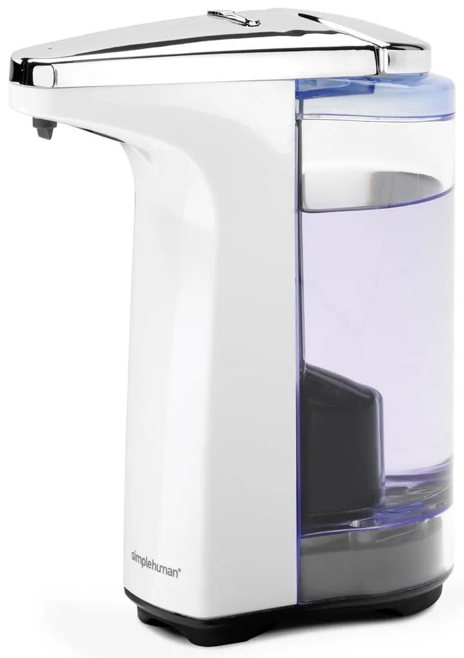 Бял автоматичен пластмасов диспенсър за сапун 237 ml - simplehuman