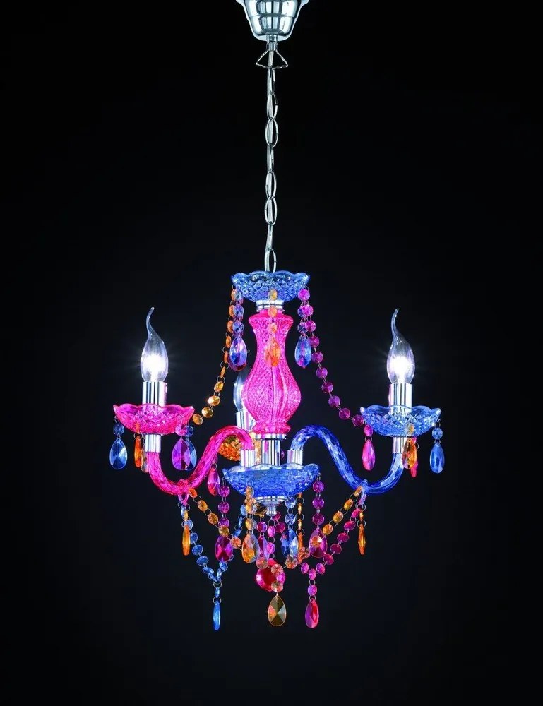 Метално висящо осветително тяло с абажур от акрилно стъкло ø 46 cm Lüster – Reality