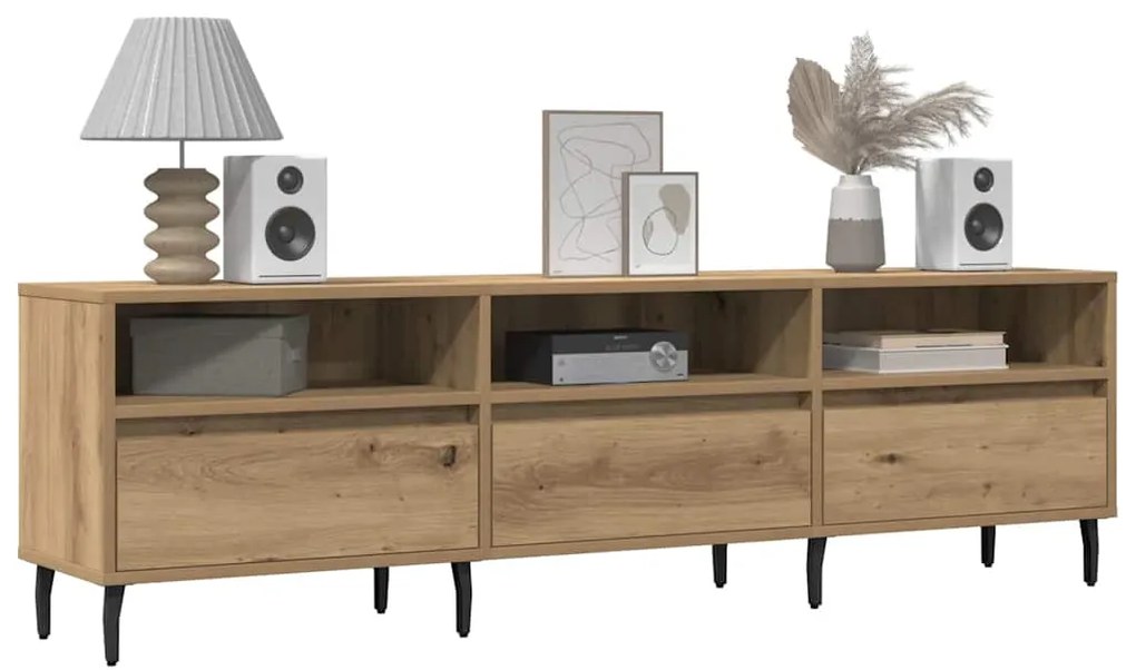 857192 vidaXL ТВ шкаф Artisan Oak 150x30x44,5 cm Инженерна дървесина