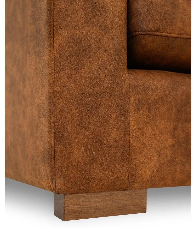 Кафяв диван от изкуствена кожа 225 cm Hamburg – Scandic