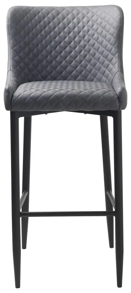 Сив бар стол от имитация на кожа (височина на седалката 77 cm) Ottowa – Unique Furniture
