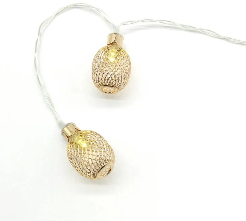 LED крушка в поредица Metal pineapple-Злато-Стабилен (10) парчета