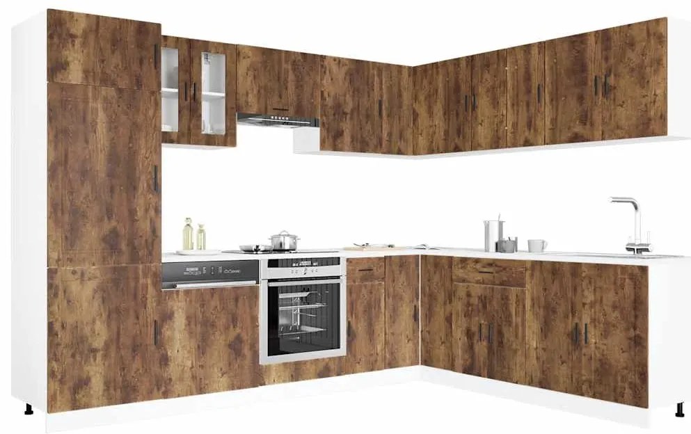 3314996 vidaXL Комплект кухненски шкафове от 14 части Porto, инженерно дърво