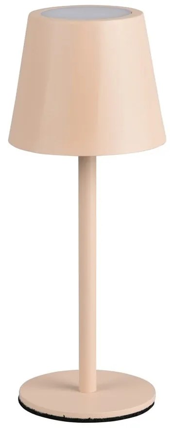 Кремава LED настолна лампа с метален абажур (височина 21 cm) Diaz – Trio