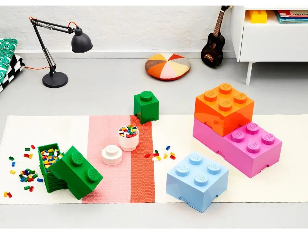 Светлорозова квадратна кутия за съхранение - LEGO®