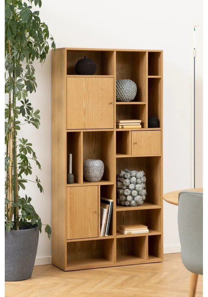 Библиотека от дъб в естествен цвят 90x180 cm Rangoon – Actona