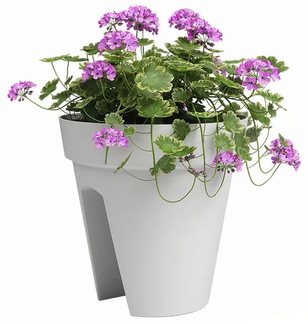 Сандък за цветя за парапети от рециклирана пластмаса ø 30 cm Capri – Artevasi