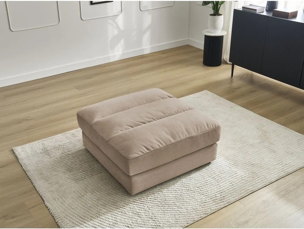 Кафяво-сива кадифена табуретка Sierra – Bobochic Paris